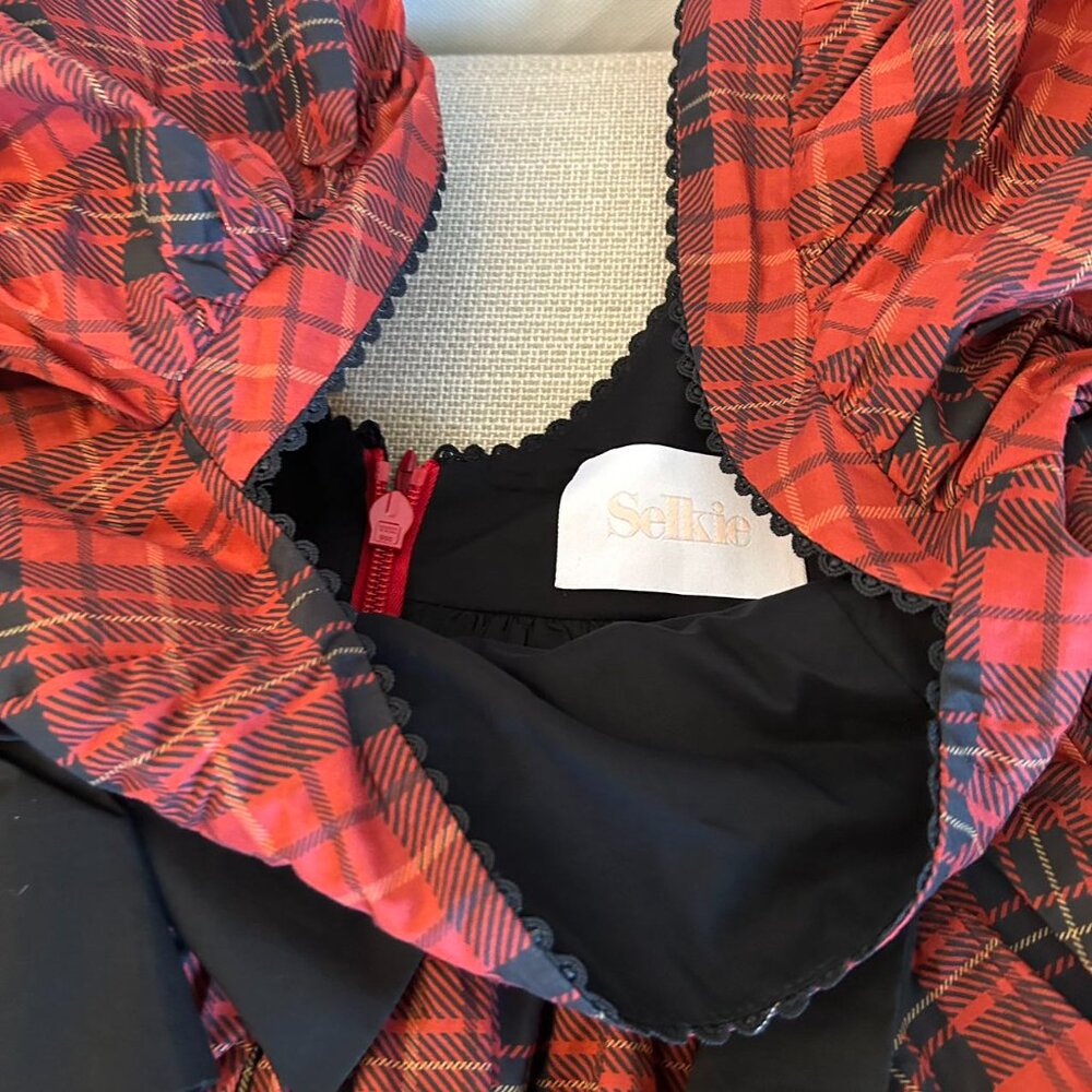 EUC Selkie The Royal Tartan Mini Love Story Dress Small - Picture 7 of 12